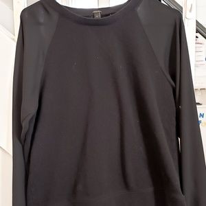 J. Crew Sweatshirt with sheer sleeves